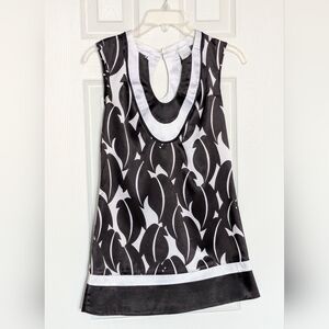 Suzy Shier Women's (XS/S) Black & White Sleeveless Mini Dress and/or Long Top